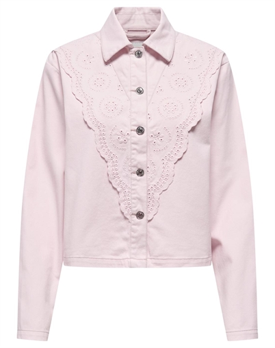 Only - ONLElsa Crochet Shirt Jakke - Pale Lilac